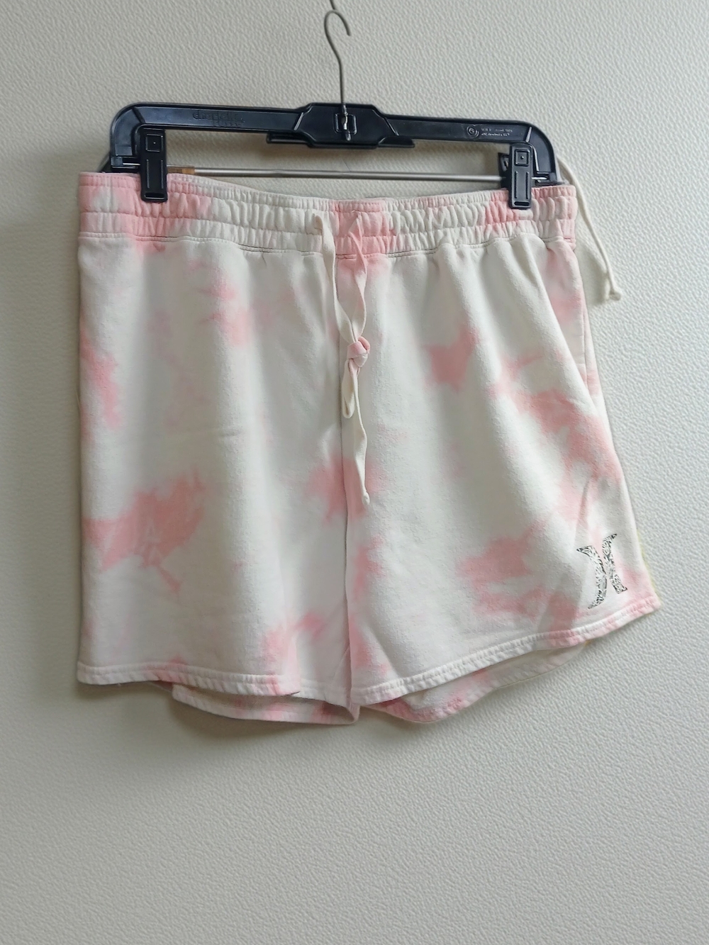 Hurley Pink & White Tie-Dye Athletic Lounge Shorts